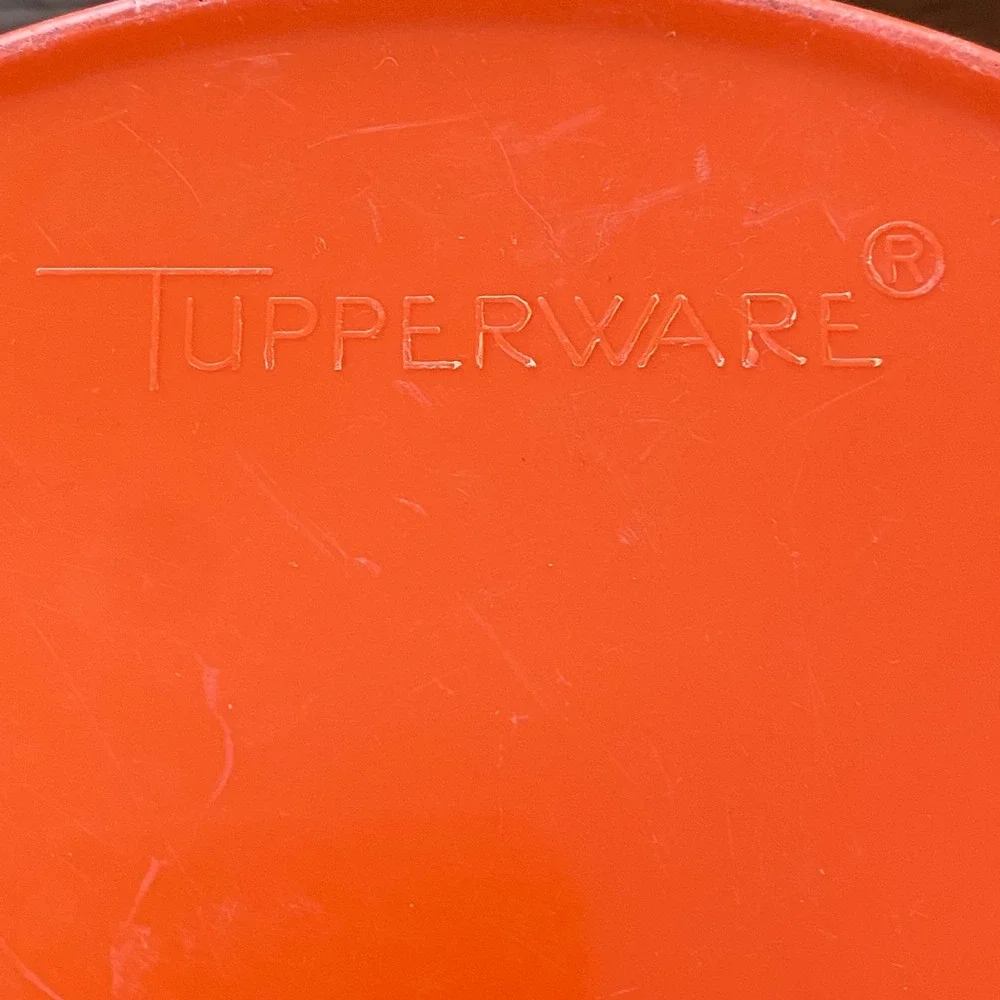 Vintage Tupperware Servalier Nesting Bowls Set of 3 Orange Lime‎ Green Lids